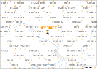 map of Ješovice