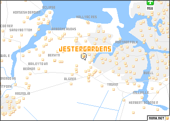 map of Jester Gardens