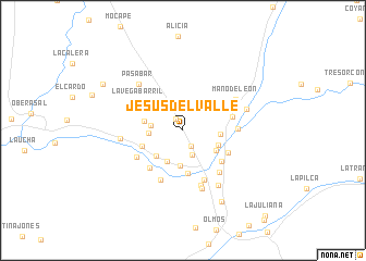 map of Jesús del Valle