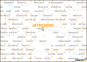 map of Jetřichovec