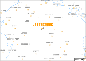 map of Jetts Creek