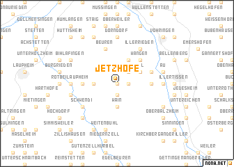 map of Jetzhöfe