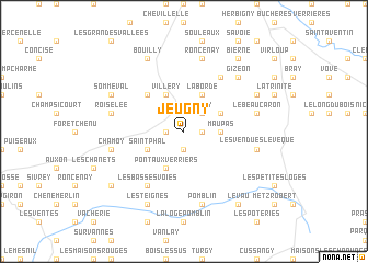 map of Jeugny