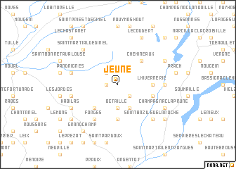 map of Jeune