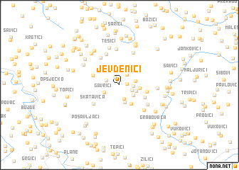 map of Jevđenići