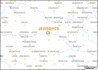 map of Jevišovice