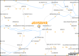 map of Jevišovka