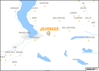 map of Jevnaker