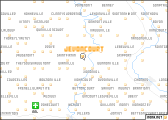 map of Jevoncourt