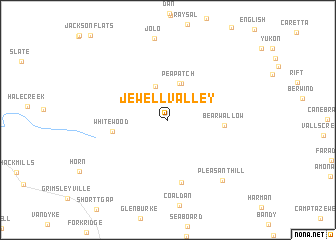 map of Jewell Valley