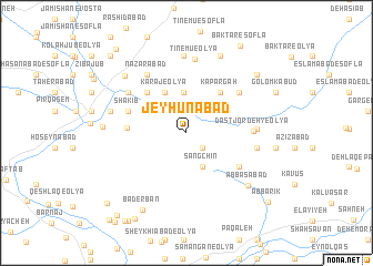 map of Jeyḩūnābād