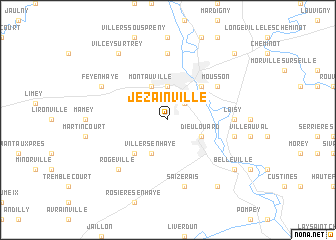 map of Jezainville