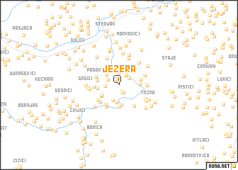 map of Jezera