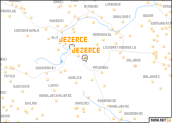 map of Jezerce