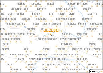 map of Jezevčí