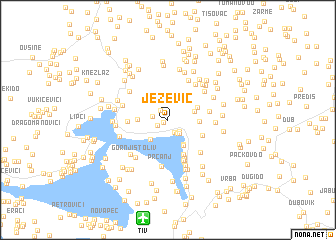 map of Ježević