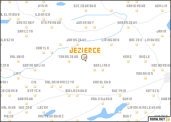 map of Jezierce