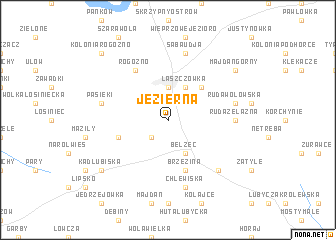 map of Jezierna