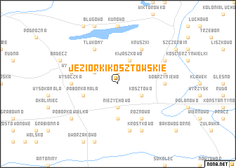 map of Jeziorki Kosztowskie