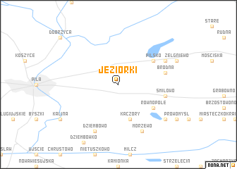 map of Jeziorki