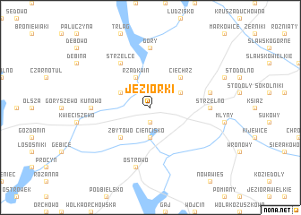 map of Jeziorki