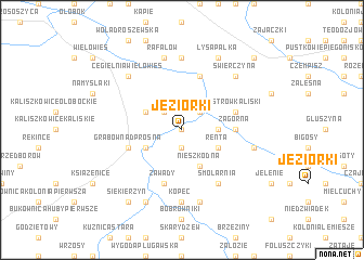 map of Jeziorki