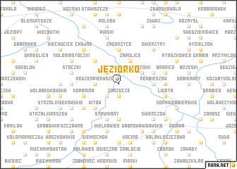 map of Jeziorko