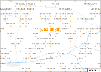 map of Jeziorko