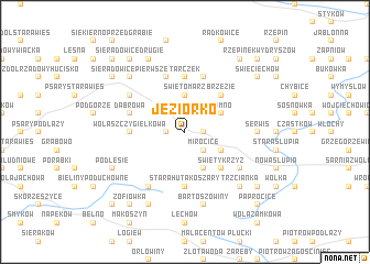 map of Jeziorko