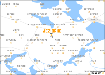 map of Jeziorko