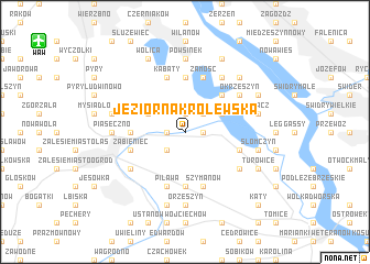 map of Jeziorna Królewska