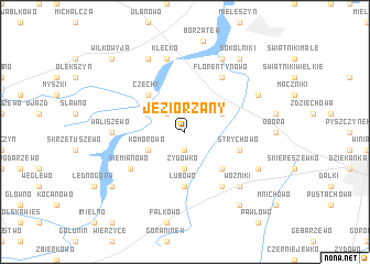 map of Jeziorzany