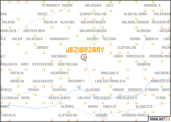 map of Jeziorzany