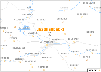 map of Jeżów Sudecki