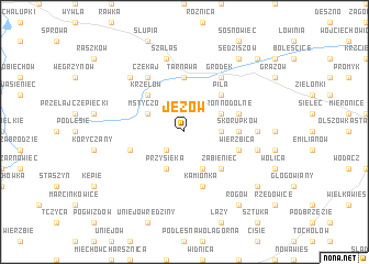 map of Jeżów