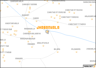 map of Jhabānwāla