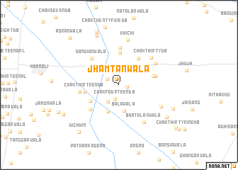 map of Jhamtānwāla