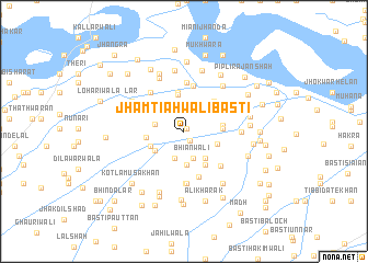 map of Jhamtiāhwāli Basti