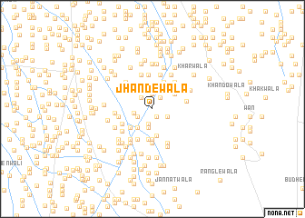 map of Jhandewāla