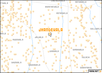 map of Jhandewāla