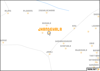 map of Jhandewāla