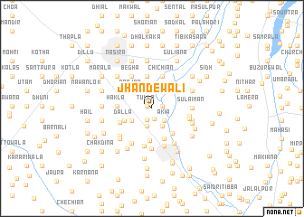 map of Jhandewāli