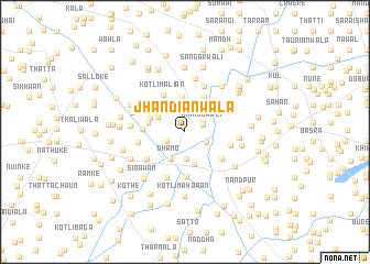 map of Jhandiānwāla