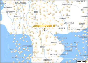 map of Jhandīrwāla