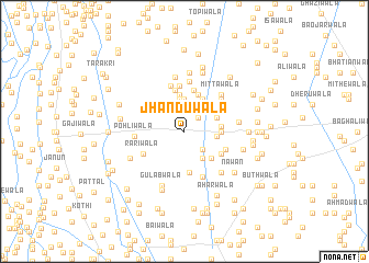 map of Jhandūwāla