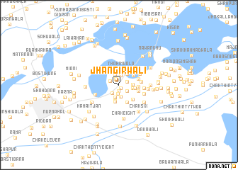 map of Jhangīrwāli