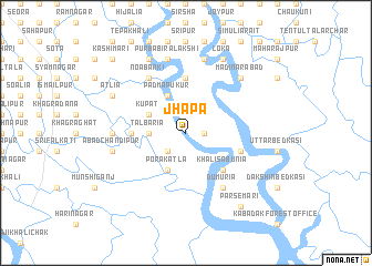 map of Jhāpa