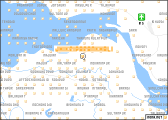 map of Jhikri Parānkhāli