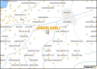 map of Jhok Āluwāli