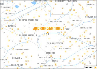 map of Jhok Baggānwāli